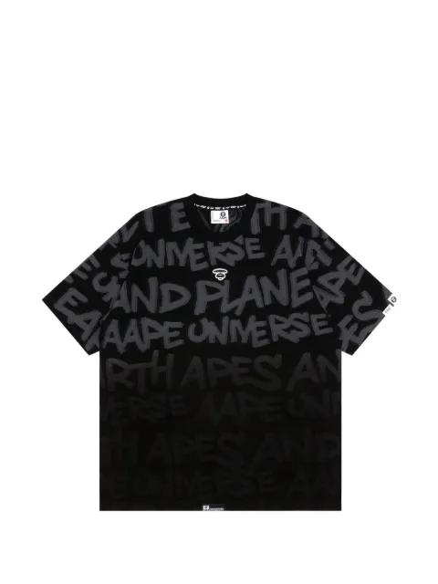 logo-detail patterned T-shirt by BAPE