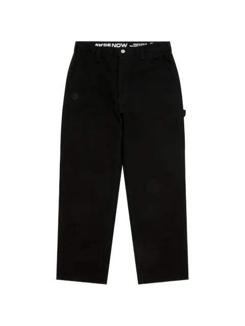 logo-detail wide-leg trousers by BAPE