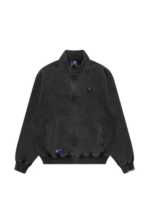 logo-detail zip-up jacket by BAPE