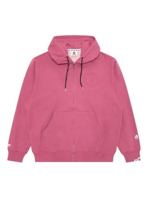 logo-embossed zip-up hoodie by BAPE
