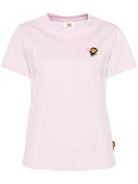 logo-embroidered T-shirt by BAPE
