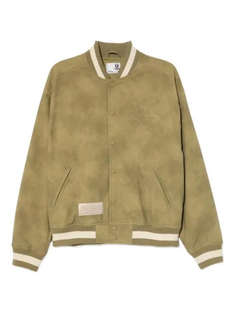 logo-embroidered bomber jacket by BAPE