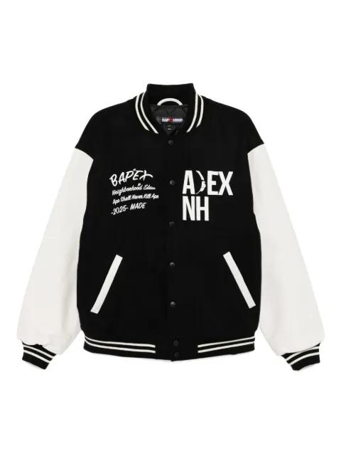 logo-embroidered bomber jacket by BAPE