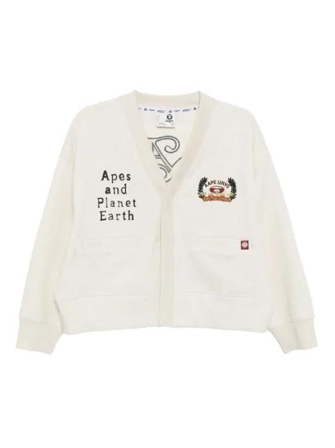 logo-embroidered cardigan by BAPE