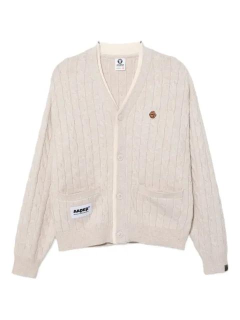 logo-embroidered cardigan by BAPE