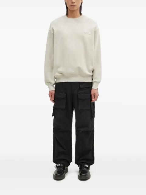 logo-embroidered crew neck sweatshirt by BAPE