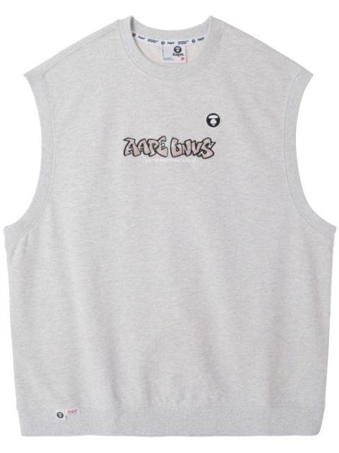 logo-embroidered crew-neck vest by BAPE