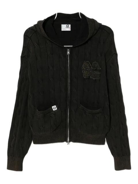 logo-embroidered hoodie by BAPE