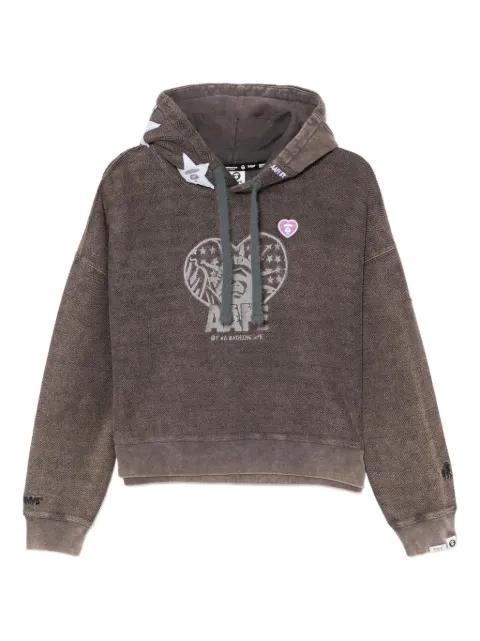 logo-embroidered hoodie by BAPE