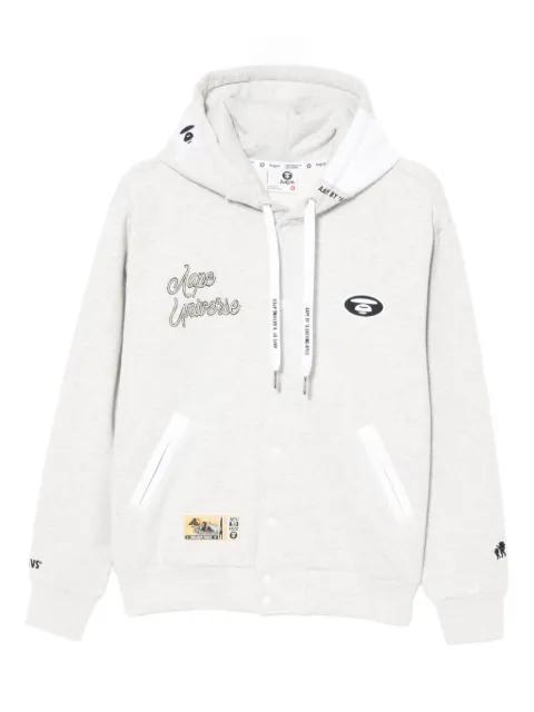 logo-embroidered hoodie by BAPE
