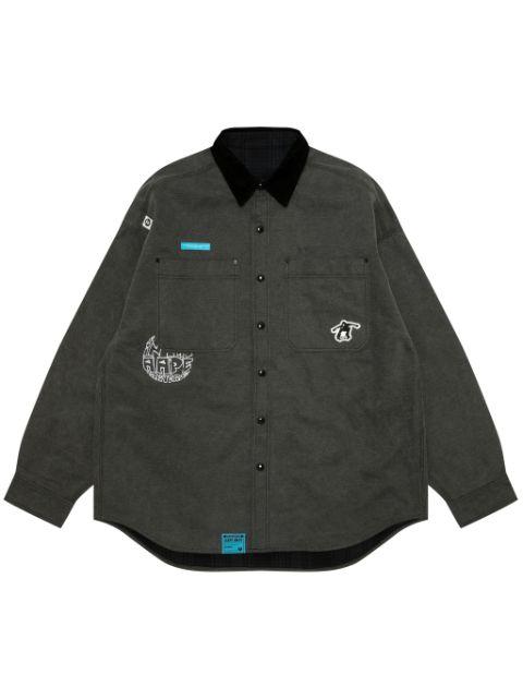 logo-embroidered shirt by BAPE
