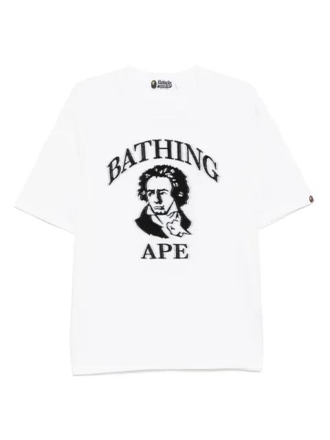 logo-embroidered t-shirt by BAPE