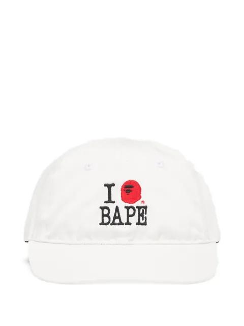 logo-embroidery baseball cap by BAPE