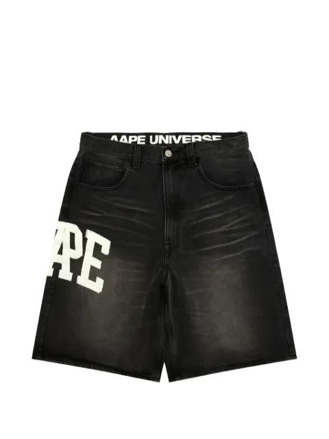 logo-graphic cotton shorts by BAPE