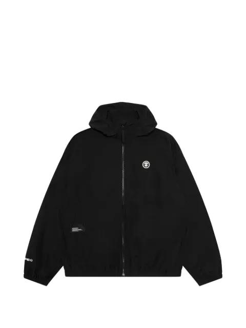 logo hoodied jacket by BAPE