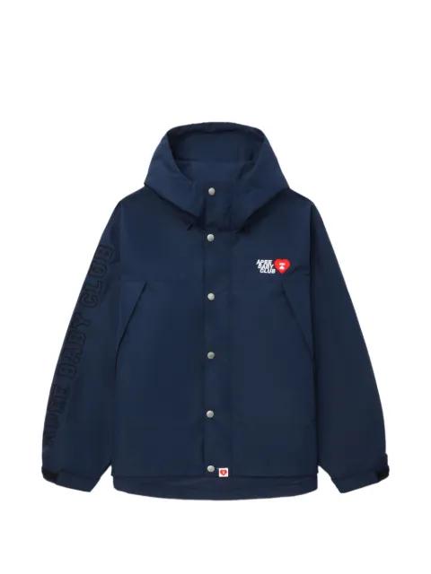 logo hoodied jacket by BAPE