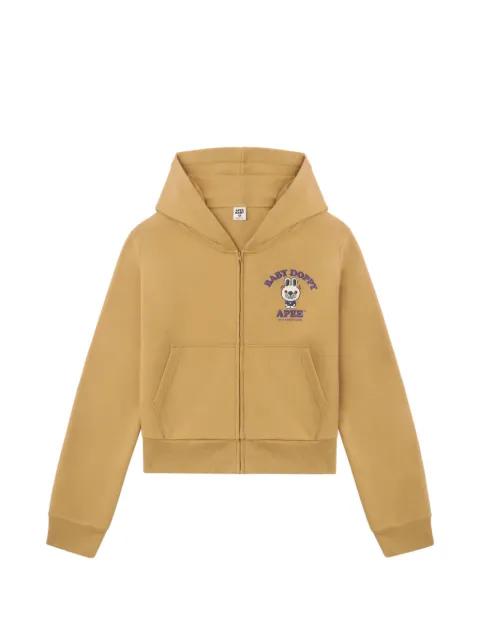 logo hoodied top by BAPE
