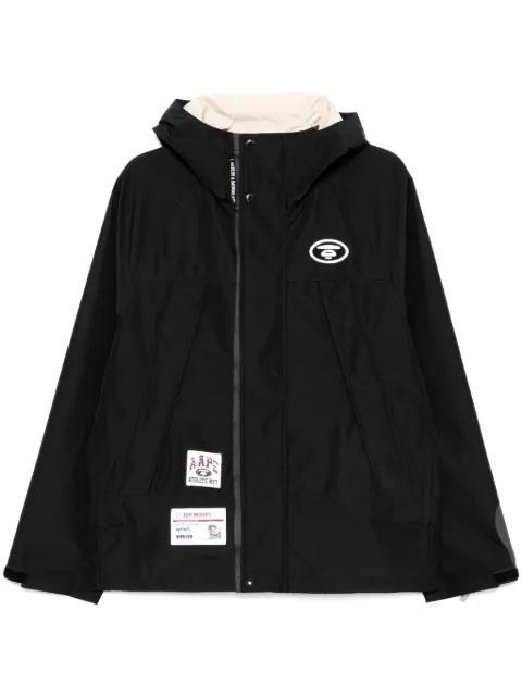logo hoodied windbreaker jacket by BAPE