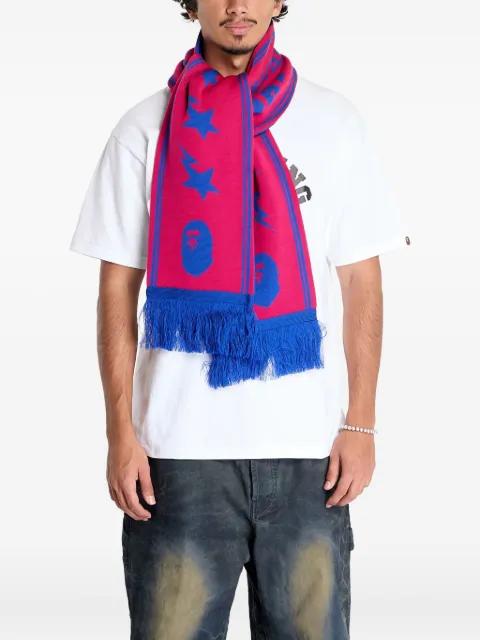 logo-jacquard scarf by BAPE