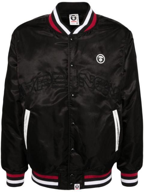 logo-patch bomber jacket by BAPE