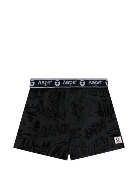 logo-patch boxers by BAPE