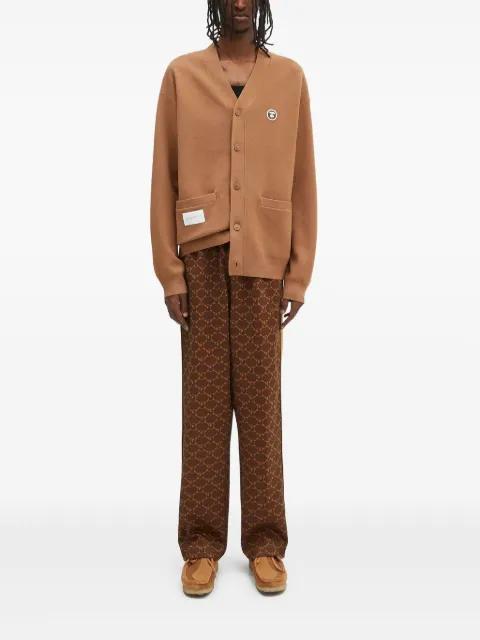 logo-patch cardigan by BAPE