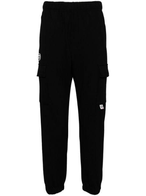 logo-patch cargo track pants by BAPE