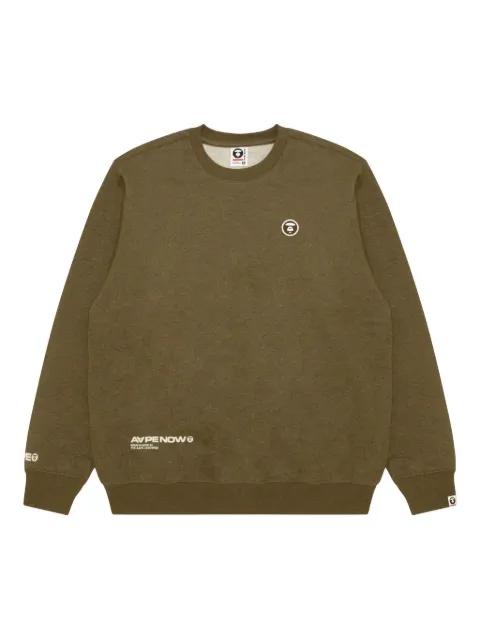 logo-patch crew-neck sweater by BAPE