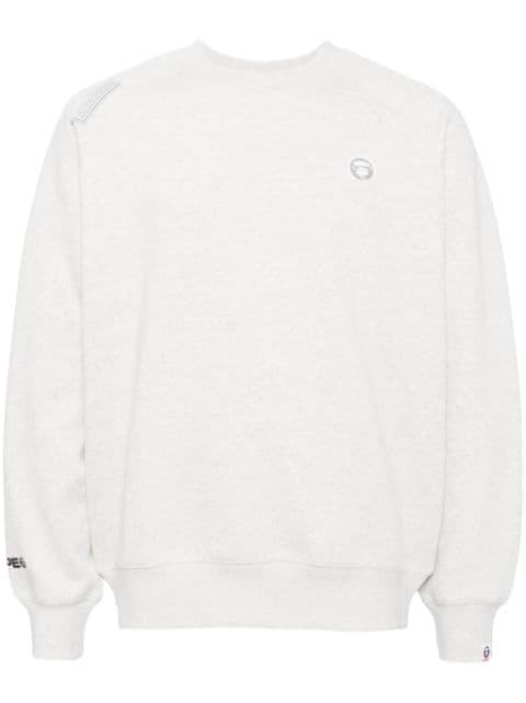 logo-patch crew-neck sweatshirt by BAPE