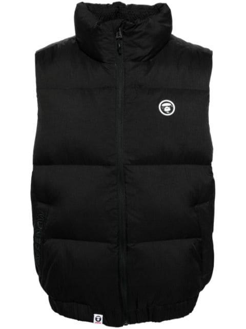 logo-patch down vest by BAPE