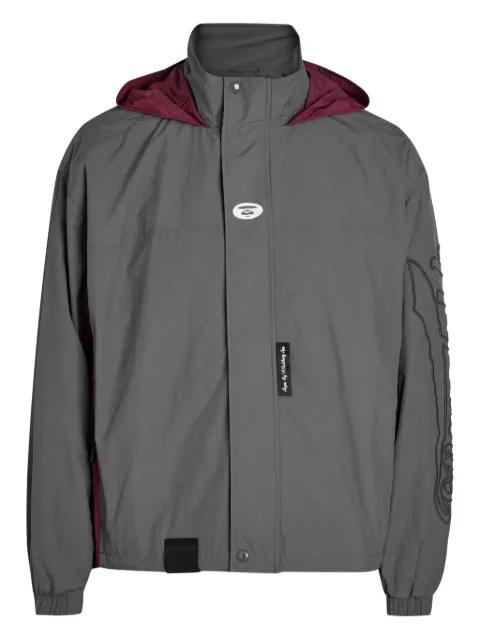 logo-patch hoodied jacket by BAPE