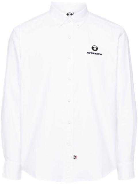 logo-patch long-sleeved shirt by BAPE