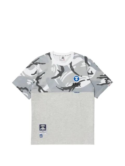 logo-patch panelled T-shirt by BAPE