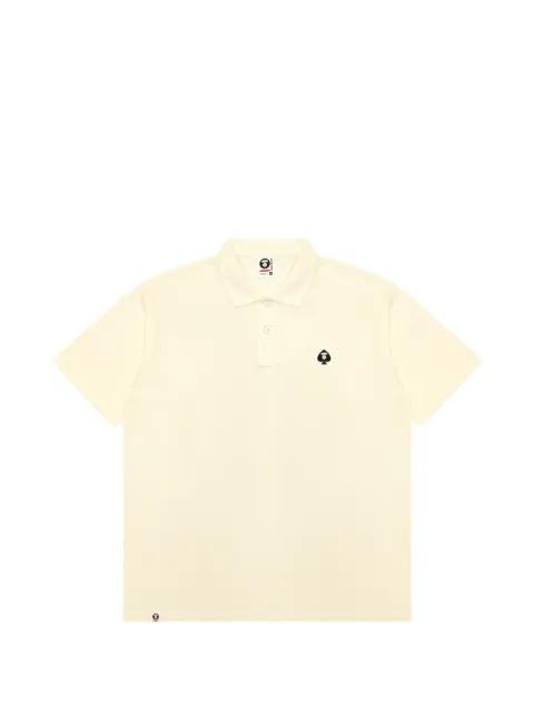 logo-patch polo shirt by BAPE