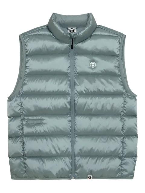 logo-patch quilted gilet by BAPE
