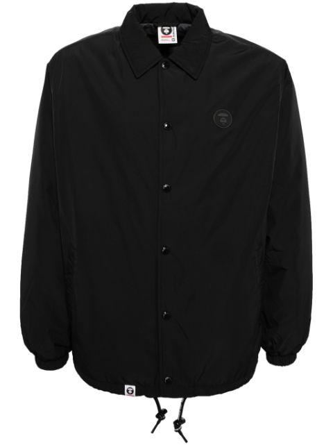 logo-patch shirt jacket by BAPE