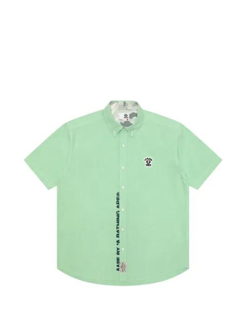 logo-patch short-sleeve shirt by BAPE