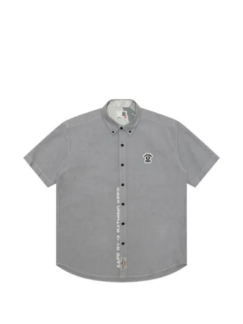 logo-patch short-sleeve shirt by BAPE
