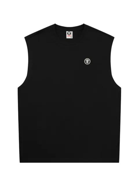 logo-patch tank top by BAPE