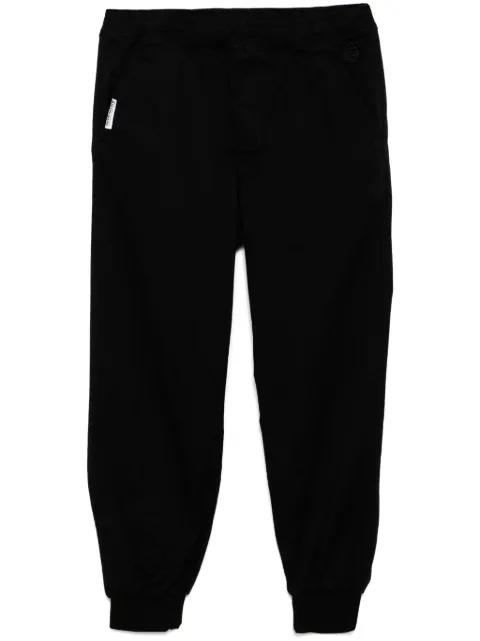 logo-patch tapered trousers by BAPE