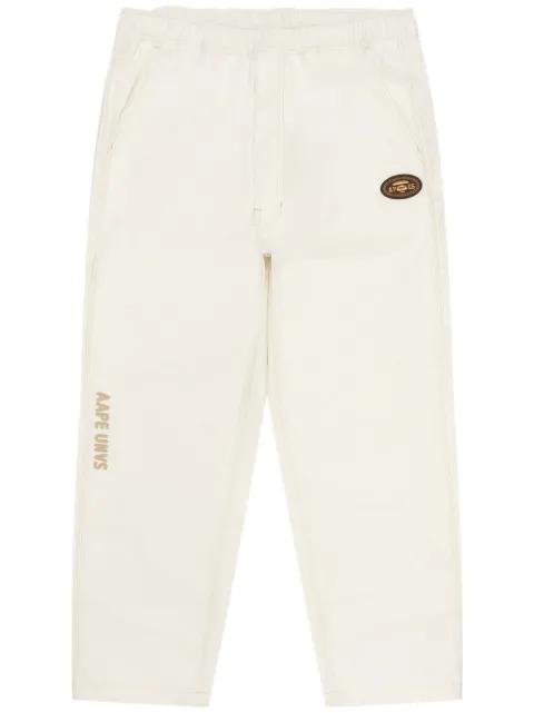 logo-patch trousers by BAPE