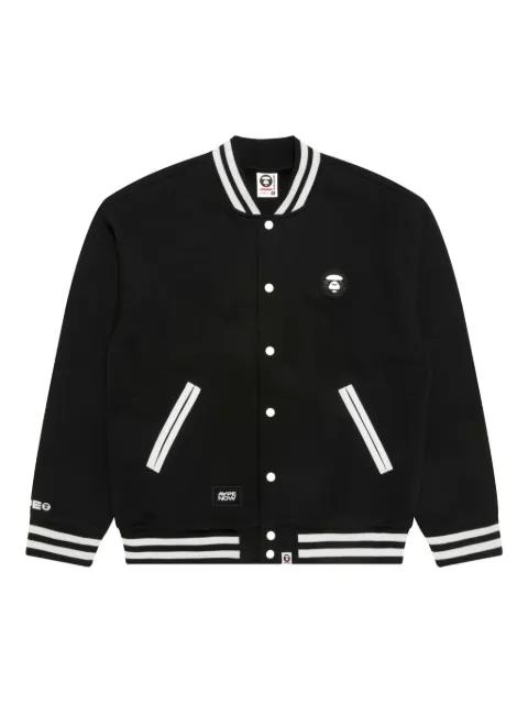 logo-patch varsity bomber jacket by BAPE