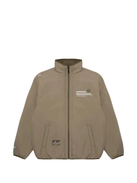 logo-patch zip-up jacket by BAPE
