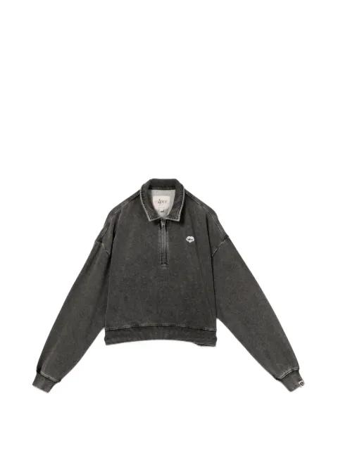 logo-patched half-zip sweatshirt by BAPE
