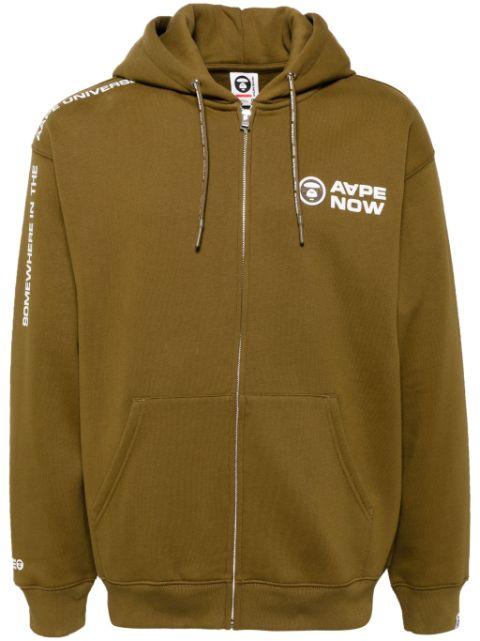 logo patched hoodied jacket by BAPE