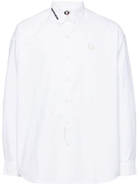 logo-patched shirt by BAPE