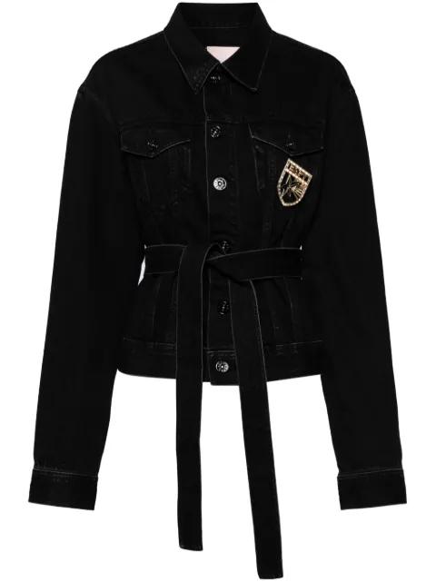 logo pin denim jacket by BAPE