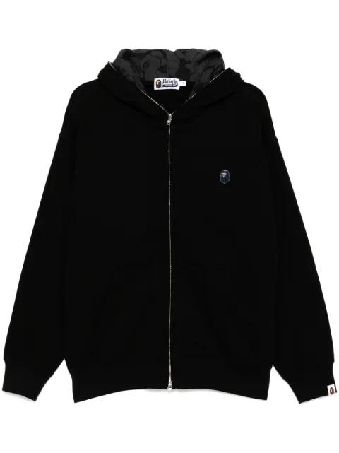 logo-plaque hoodie by BAPE