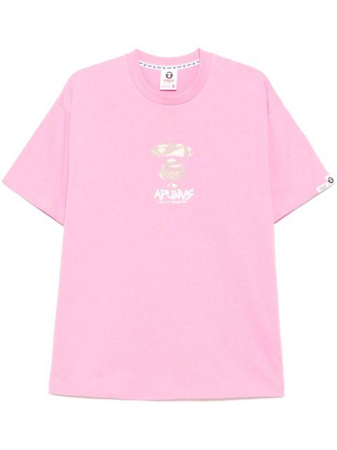 logo-print T-shirt by BAPE