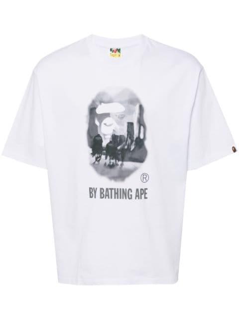 logo-print T-shirt by BAPE